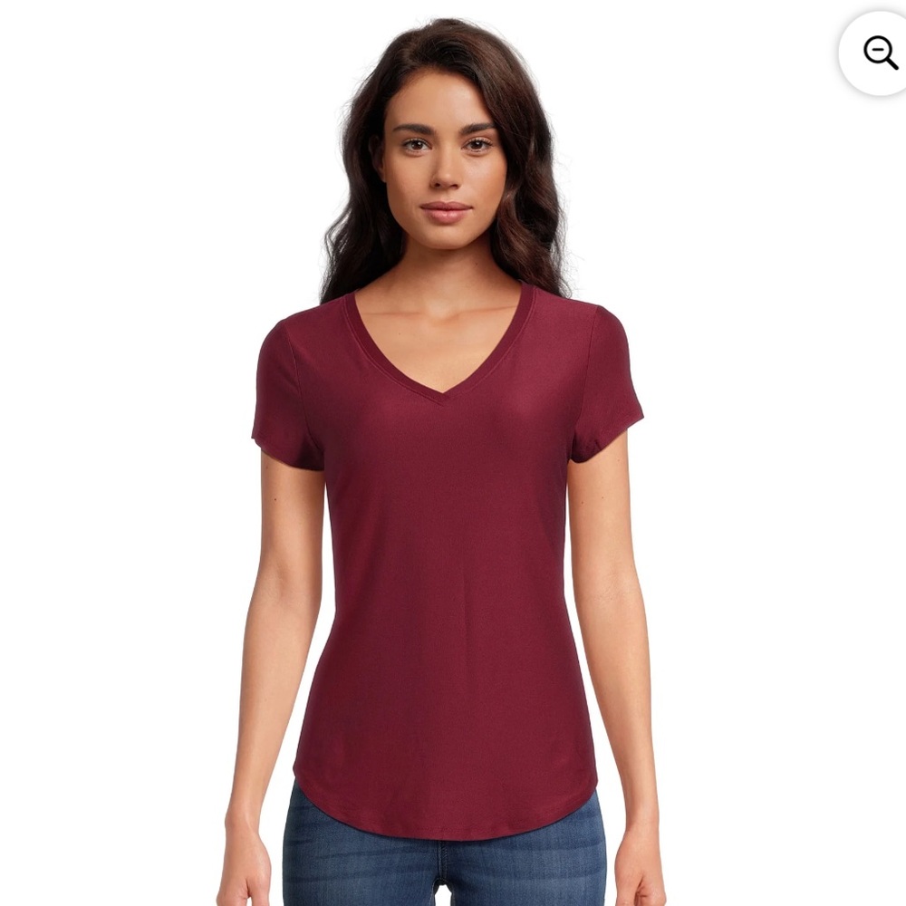 No Boundaries Juniors Brushed V Neck T-Shirt with Short Sleeves, Size XL